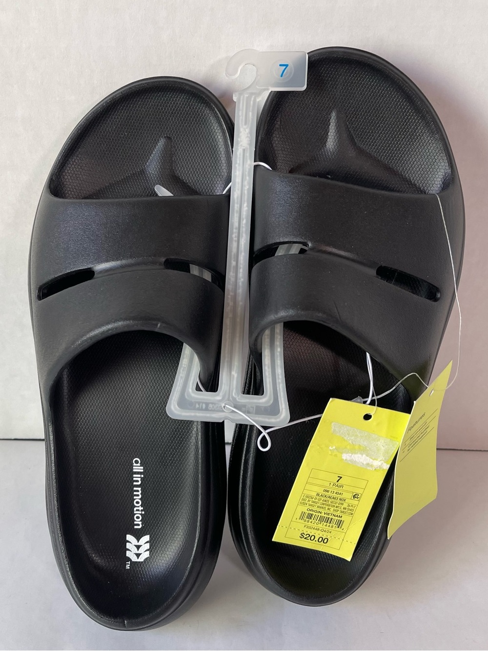 all in motion Black Slip-On Comfort Slides